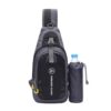 JUNLETU 1028 Outdoor Water Bottle Chest Pack Nylon Waterproof Travel Shoulder Bag