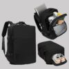 Women Men Travel Backpack Carry-On with Laptop Compartment & USB Port, Shoe Storage, Wet/Dry Separation, Waterproof Large Capacity Daypack