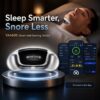 SNORE CIRCLE Smart Anti-Snoring Device Upgraded TENS & EMA Throat Snore Stopper With 3-Contact Electrode & App Tracking, YA4600