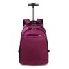 20 Inch Rolling Backpack for Travel Wheeled Laptop Backpack with Hidden Straps Carry On Trolley Bag for Business School