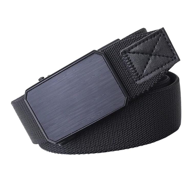 Men Elastic Web Belt Casual Stretch Braided Belts With Zinc Alloy Automatic Buckle, 105cm, 115cm, 125cm