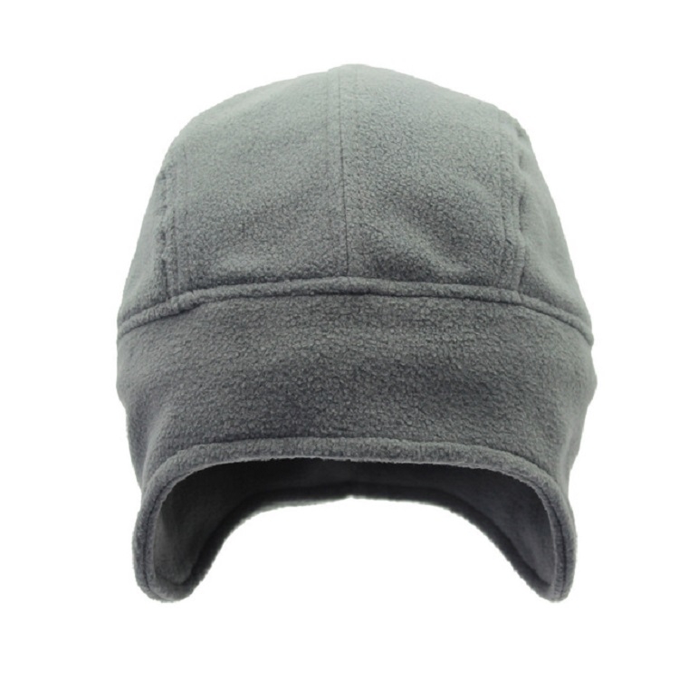Unisex Autumn and Winter Outdoor Solid Color Fleece Warm Bomber Hats, One Size