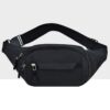 Pure Color Multi-function Pockets Waterproof Chest Bag Waist Crossbody Sports Bag