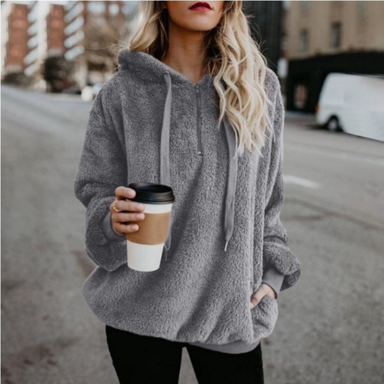 Long-sleeved Hooded Solid Color Women Sweater Coat (Color:Dark Gray Size:XXXXXL), Color:Dark Gray Size:XXL, Color:Light Grey Size:XXL, Color:Dark Blue Size:XXXL, Color:Green Size:XXXL, Color:Dark Gray Size:XXXL, Color:Light Grey Size:XXXL...