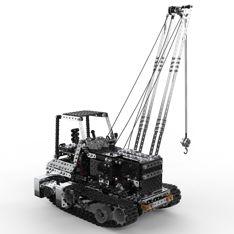 MoFun SW(RC)-010 2.4G Wireless Remote Control 10-channel Side Crane Children DIY Stainless Steel Assembled Toy