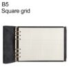 B5 Faux Leather Loose-leaf Grid Notebook, Checkered Core, Blank Inner Core, Cornell Horizontal Wire Inner Core, Cornell Checkered Core