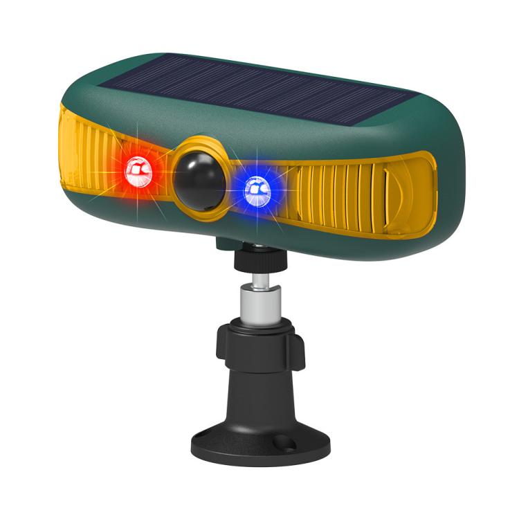 N911Y Outdoor Sound and Light Alarm Solar Powered High Frequency Ultrasonic Animal Repellent, N911Y(Yellow)