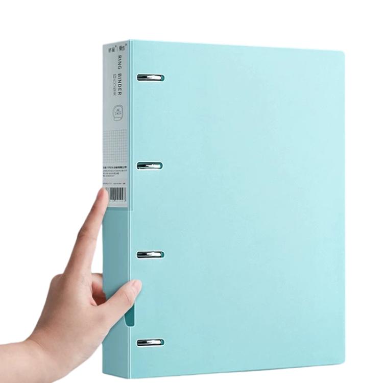A4 Thickened Four-hole Document Storage Binder Folder, Blue, Pink, Purple, Green, Blue with 50 Pages Inner Pocket, Purple with 50 Pages Inner Pocket, Pink with 50 Pages Inner Pocket, Green with 50 Pages Inner Pocket, Blue with Hole Puncher...