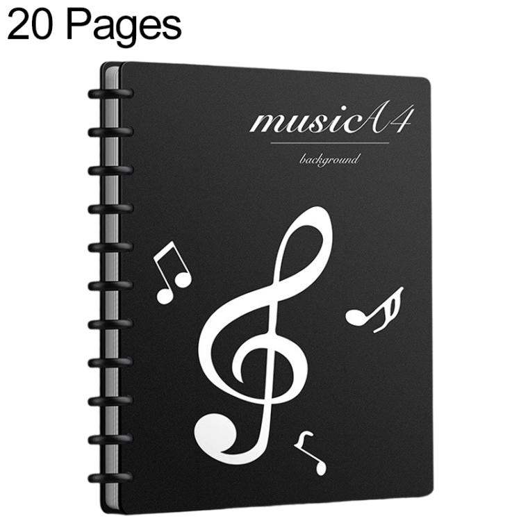 A4 Size Mushroom-shaped Button Music Sheet Binder Folder with Index Tabs, Black 20 Pages, Black 30 Pages, Pink 30 Pages, Blue 30 Pages, Pink 30 Pages+Pen+Notebook, Blue 30 Pages+Pen+Notebook, Black 40 Pages, Black 40 Pages+Pen+Notebook...