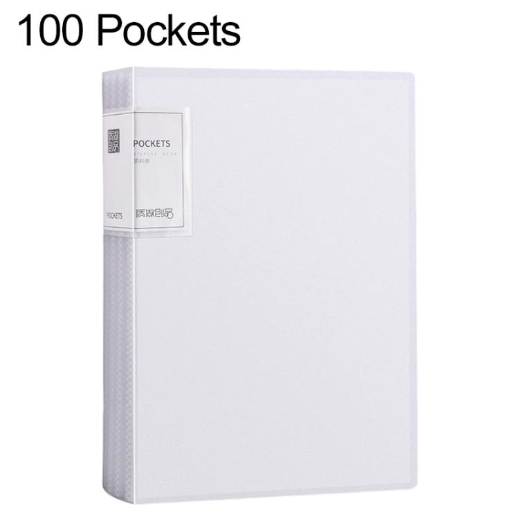 A4 Translucent Inner Pocket Document Storage Folder, 100 Pockets