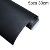5pcs/Pack Static Electricity Fish Tank Glass Film PVC Background Sticker, Frosted Black 30cm x 1m, Frosted Black 40cm x 1m, Frosted Black 50cm x 1m