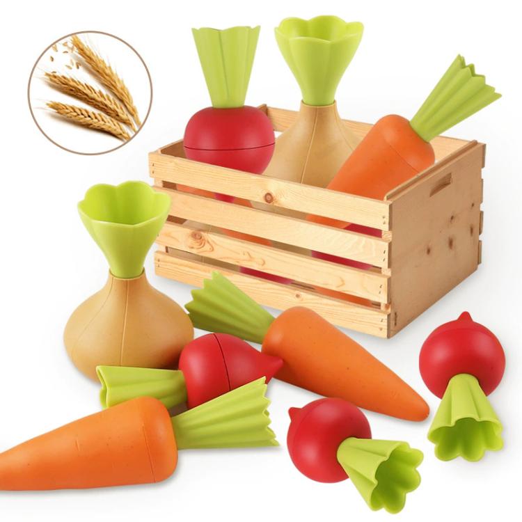 Wheat Straw Simulation Vegetable Planting Children Pretend Play Early Education Toy