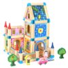 Colorful Children Toy Building Blocks Wooden Model Stereo Puzzle House, 128 PCS, 268 PCS