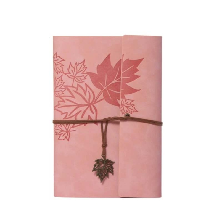 PU Maple Retro Straps Handbook Loose-leaf Notebook, A5