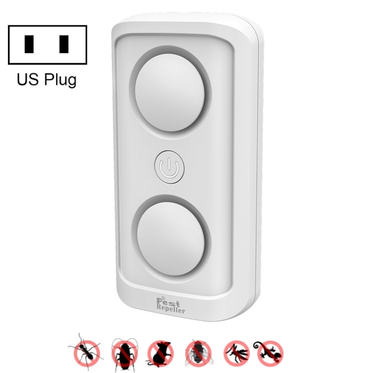 BG302 Dual-Speaker Intelligent Frequency Conversion Mosquito Repellent Ultrasonic Insect Repellent, US Plug 110V, EU Plug 220V, UK Plug 220V, JP Plug 110V