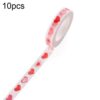 10pcs Paper Tape Hand Ledger Decoration Sticker, 8mmx10m, Red Love SM-11, Black Scissors SM-12, Colorful Clip SM-13, Colorful Fish SM-14, Weather SM-15, Clip Needle SM-16, Love English SM-18, Fresh Strawberry SM-19, Snowflake SM-20, Pencil SM-21...