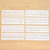 HB-9 Long Series 8 in 1 Drawing Ruler Hand Account Multi-Function Hollow Flower Edge Filling Template, Wave Letters, Cartoon Animals, Flowers, Architecture, Car, Leaves, Weather, Cruise Ship