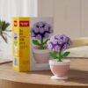 MEKANSM Mini Flower Building Blocks Micro Building Bricks Potted Plant Small Botanical Collection Desk Decor DIY Toy for Kids 8+ and Adults, K340 Purple Hydrangea, K337 Carnation
