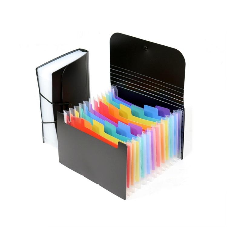 12 Pockets A6 File Organizer Expanding File Folders for Storage and Organization, Colorful Inner, Natural Inner