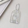 Hisocute Snowflake PVC Card Holder 1 inch 2 inch 3 inch Star Small Card Pendant Photo Case, Transparent Small, Transparent Large, White Large
