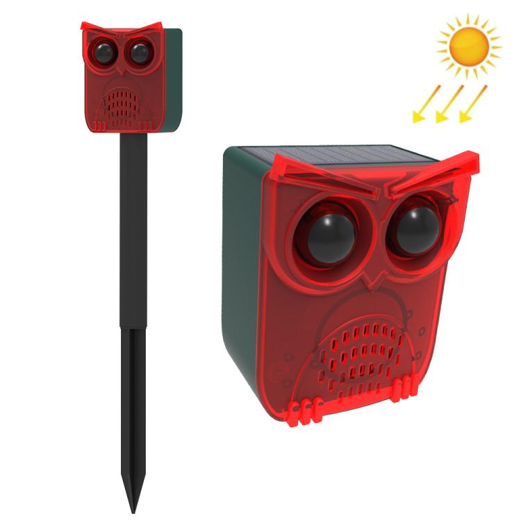 N912A Voice Solar Power Animal Repeller Human Motion Sensor Infrared Sound Light Alarm, N912A