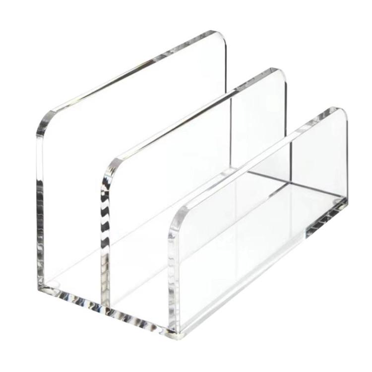 Acrylic Desk Organizer Box File Rack, Single, Double