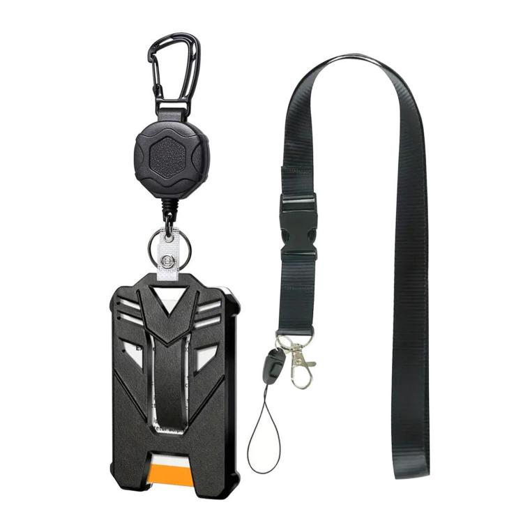 Carabiner Plastic Vertical ID Card Holder
