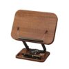Wood 360-degree Rotating Adjustable Reading Stand with Hidden Spring Clip and Storage Groove, FBSG