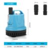 Submersible Aquarium Water Pump with 360-degree Bottom Suction for Freshwater & Saltwater Tanks, LH-801 25W, LH-802 45W, LH-803 60W, LH-804 85W, LH-805 105W