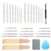 Sketching Drawing Tools Tipped Paper Blenders Kneaded Erasers Extenders DIY Graffiti Supplies, 33pcs
