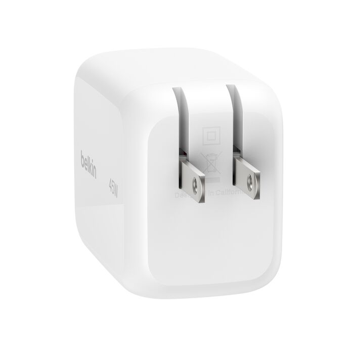 d4a1c2dca1ce1732_WCH023dqWH-boostcharge-pro-retractable-gan-wall-charger-45W-webgg-14__lz__en_US Belkin UltraCharge New Retractable GaN Wall Charger 45W, White, US Plug