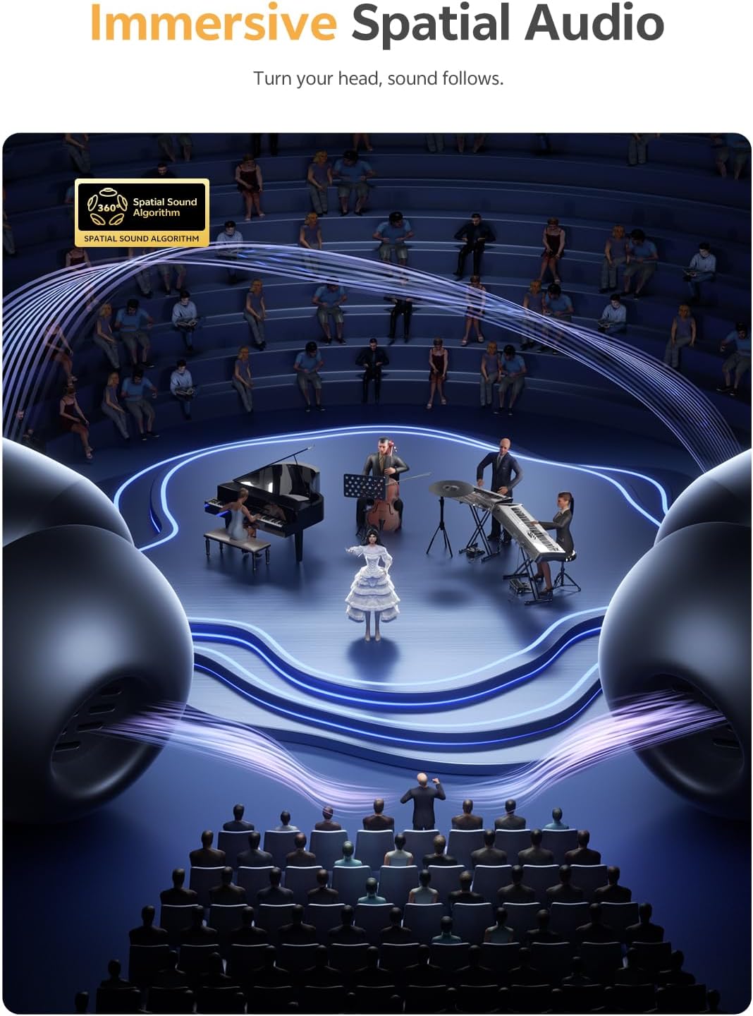 71bs3rIsjmL._AC_SL1500_ QCY Melobuds N65 TWS Bluetooth Earphones, 60dB AI ANC, LDAC Hi-Res IMU Room Sound, 8 ENC Microphones, Bluetooth 6.0 Multipoint, 45ms Gaming Latency, 50 Hours Battery, IPX5 Sport Water Protection