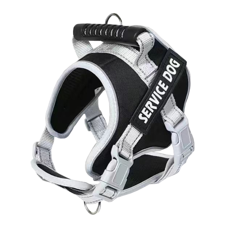 Large Dog Explosion Proof Punch Chest Harness Dog Travelling Leash, Single Black, Single Red, Single Pink, Black+1.5m Round Rope