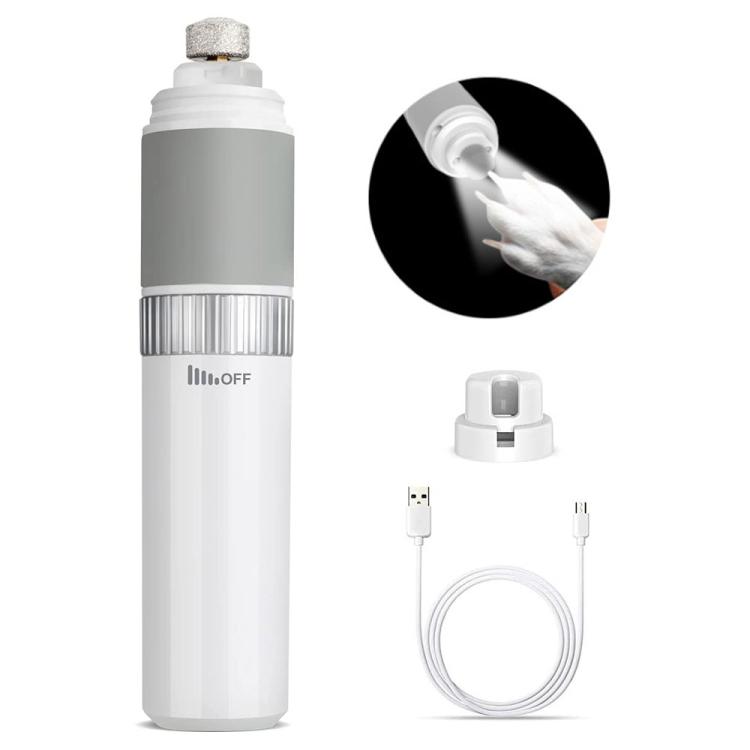 Rechargeable Pet Nail Trimmer With Stepless Speed Safe Painless Grooming Tool For Dogs Cats, PFS111L With Light Model, PFS111