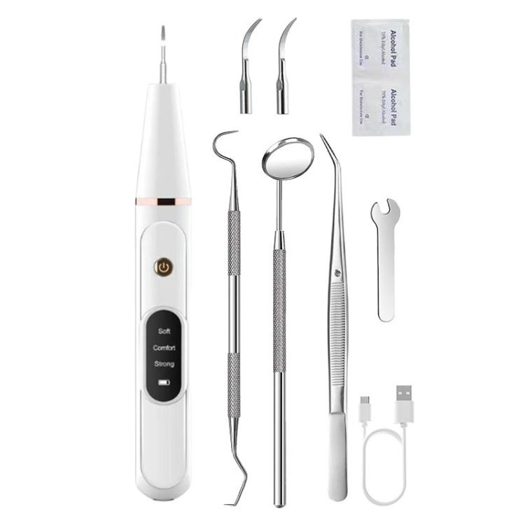 Pet Ultrasonic Teeth Cleaner Dog Tooth Brushing Kit Plaque Tartar Remover Dental Care Tool, With 3pcs Kit (White), With 3pcs Kit (Black), With Gift Box Oral Mirror (White), With Gift Box Oral Mirror (Black)