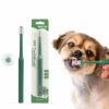 HistoTree 360 Degree Pet Toothbrush for Cats and Small Dogs Soft TPE Micro Brush Head, Rectangular Green, Rectangular White, Round Green, Round White, Round Light Blue