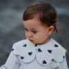 Benzdeer Petal Shape Bib Infants Saliva Towel, Love Heart, Ripple Red and Blue Grid, Ripple Bow, Large Color Grid, Pink and Yellow Stripes, Pink and Blue Stripes, Retro Checkered Flowers, Retro Butterfly, Retro Line Flowers, Retro Umbrella, Tool...