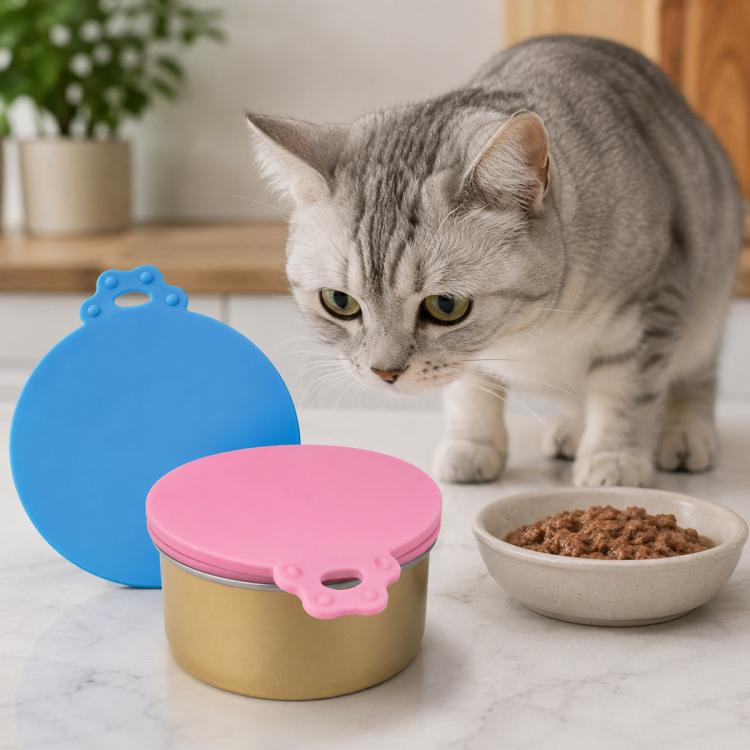 2pcs Pet Food Cans Sealed Silicone Lid