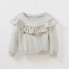 Spring and Autumn Girls Cotton Long-sleeved Ruffled Sweatshirt, 92cm, 98cm, 104cm