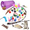 Pet Cat Toy Feather Mouse Funny Cat Channel Sisal Ball Molar Toys, 28 in 1 Cat Toy