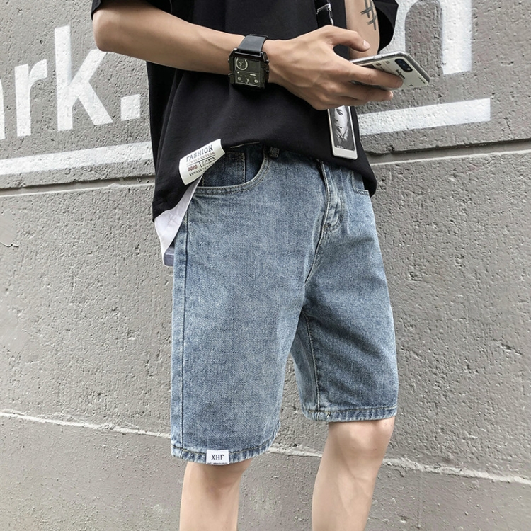 Summer Shorts Denim Five-Point Pants Middle Pants Casual Breeches, XXL, XXXL