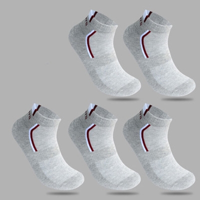 5 Pairs Cotton Socks Men's Solid Color Fashion Male Boat Socks