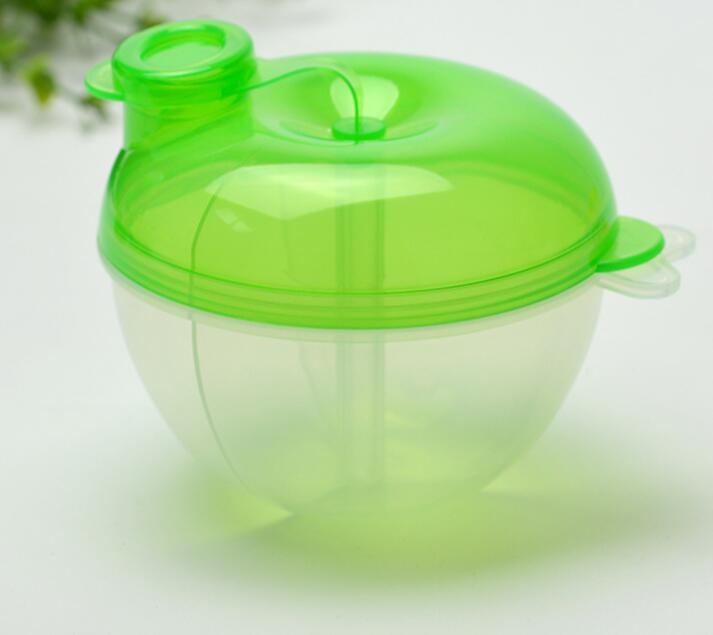Baby Milk Powder Formula Dispenser Food Container Storage Feeding Box 3 Layer Leakproof Travel Storage Box for Kids Toddler, Green, Pink, Yellow, Blue