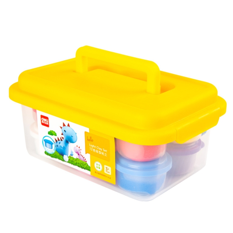 Deli Super Light Clay Tool Set Children Toy Mud Light Clay, 12 Colors, 24 Colors