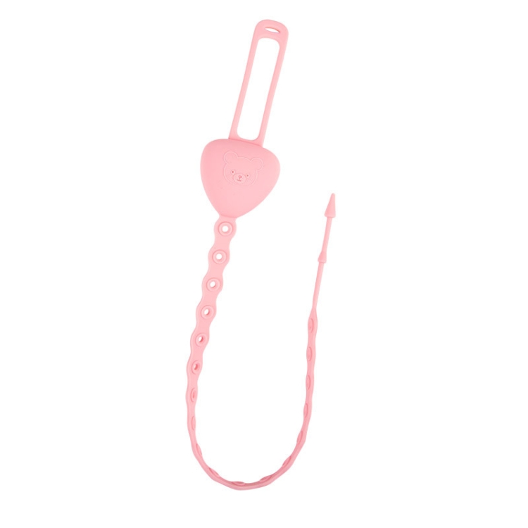 M010087 Silicone Baby Teether Anti-Dropping Chain Children Pacifier Anti-Dropping Strap, Pink, Yellow, Blue, Gray-green