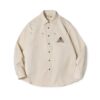 TLW2107009 Men Patchwork Pocket Stacked Vintage Long Sleeve Shirt, M, L, XL, XXL