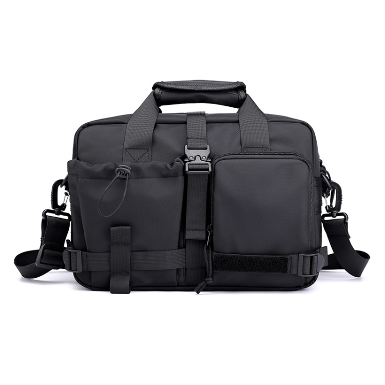 HAOSHUAI 822 Men Large Capacity Casual Shoulder Messenger Bag Handle Computer Bag, 822 Black, 822 Grey