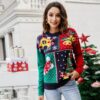 Women Small Snowflake Christmas Knit Sweater, S, M, L, XL