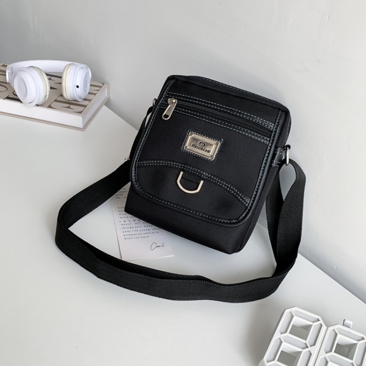 H3324 Commercial Male Single Shoulder Crossbody Bag Oxford Fabric Small Backpack, Black Large, Black Small, Brown Large, Brown Small