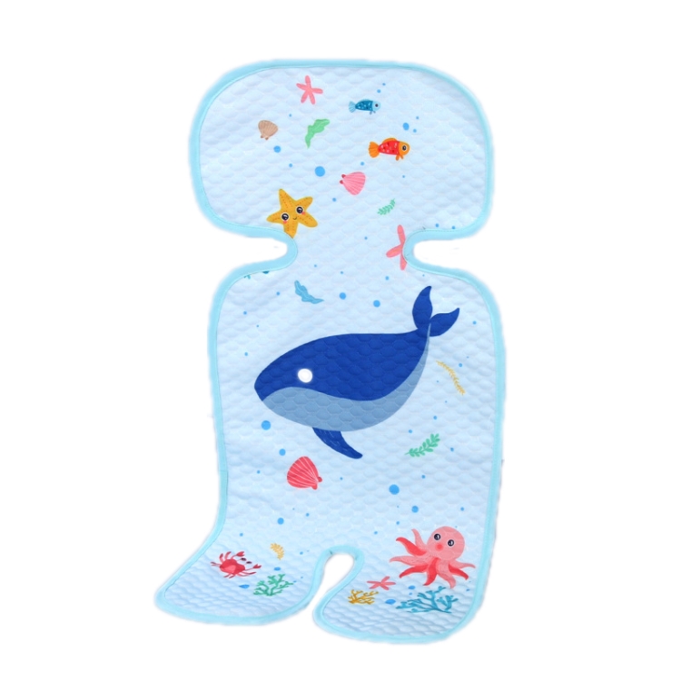 Baby Stroller Mat Seat Cushion Safety Seat Ice Silk Cushion, Five-point Radish Rabbit, Five-point Blue Whale, Five-point Little Green Dragon, Universal Radish Rabbit, Universal Blue Whale, Universal Little Green Dragon